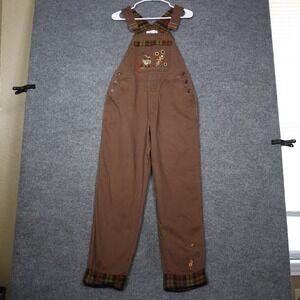 Vintage Mandal Bay Bibs Overalls Womens 8 Brown Scarecrow Plaid Casual